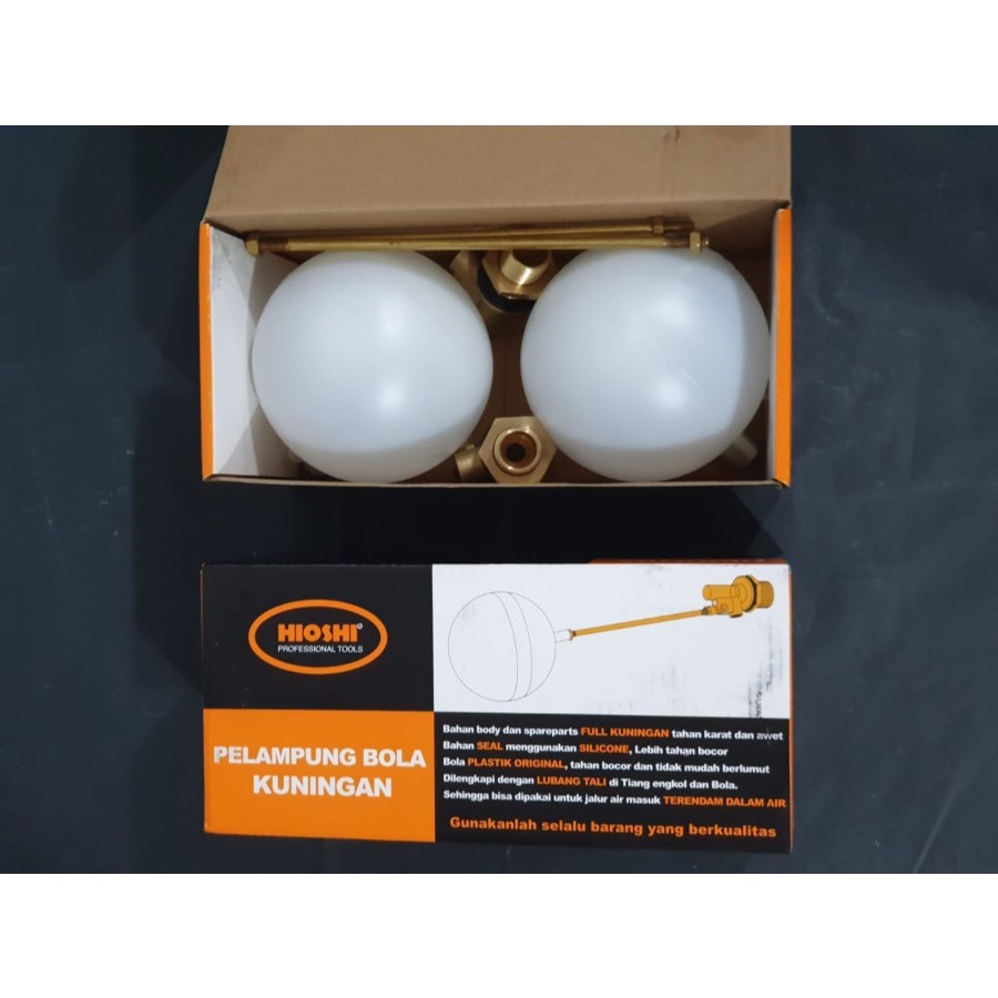 AQW Pelampung Bola Kuningan 1/2"Hioshi