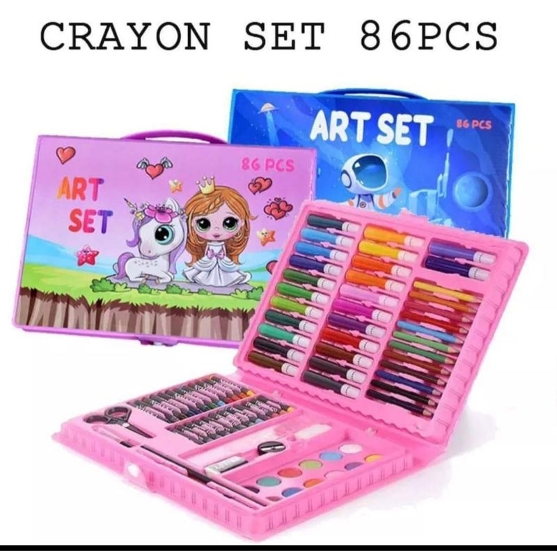 

[COD] Crayon Set isi 86 pcs/Pensil Warna/krayon Cat Warna/ Colouring with Spidol