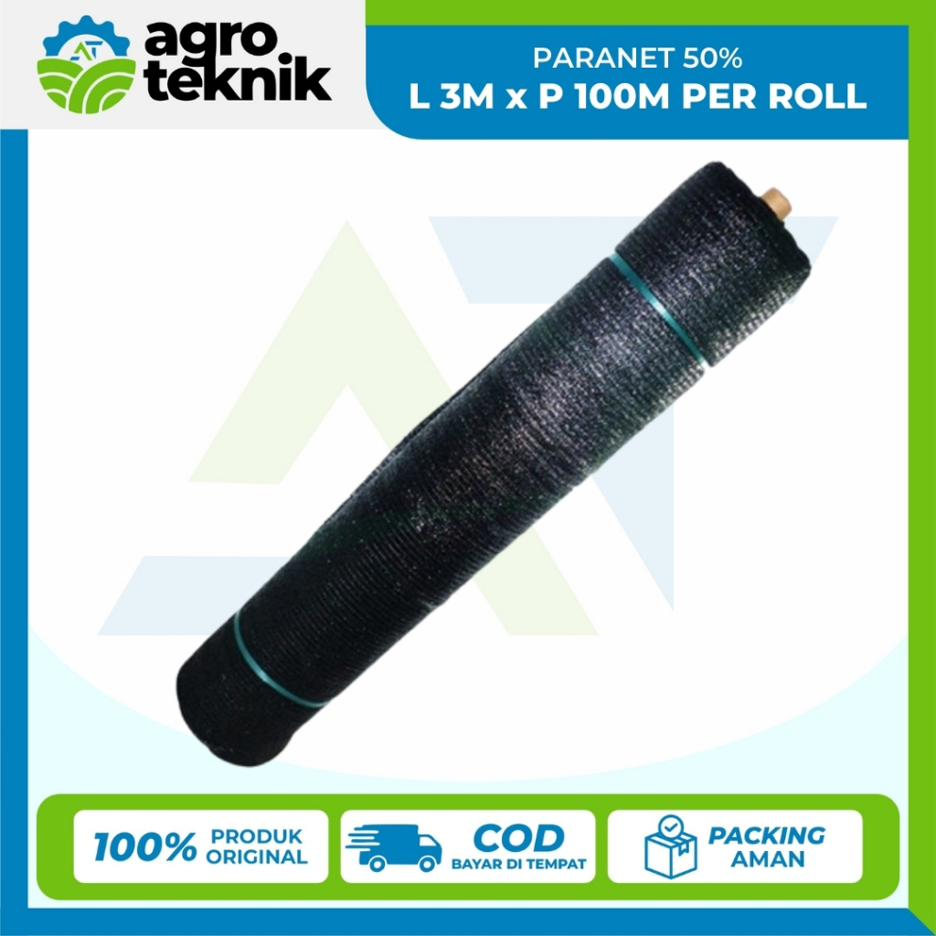 Agroteknik - Paranet 50% Lebar 3 Meter x 100 Meter Jaring Tanaman 1 Roll