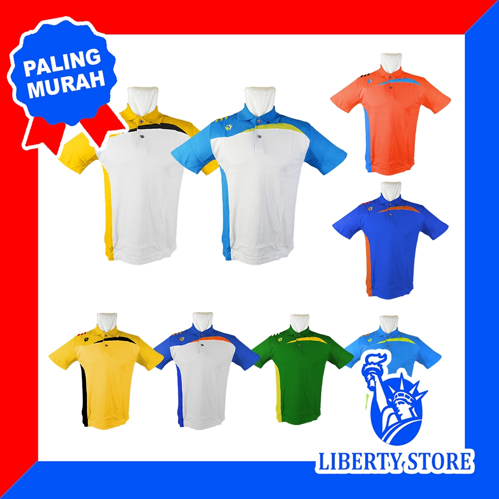 Baju Atasan Olahraga Lengan Pendek Wanita Pria DICK WOLVES SKY POLO