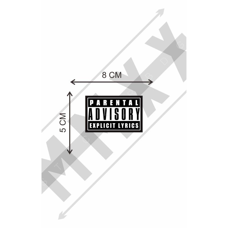 

stiker parental advisory print&cut