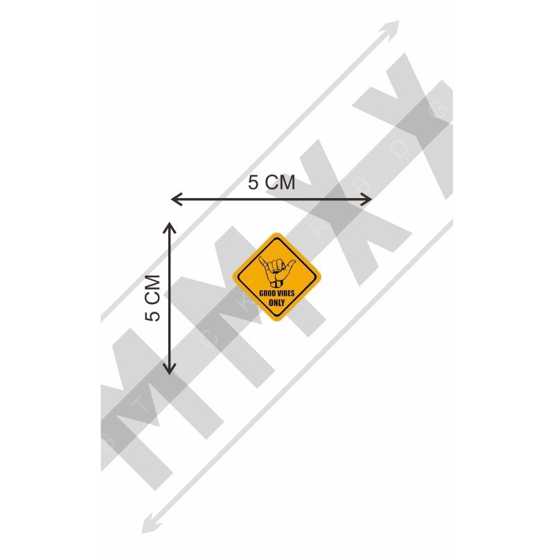 

stiker good vibe only print&cut