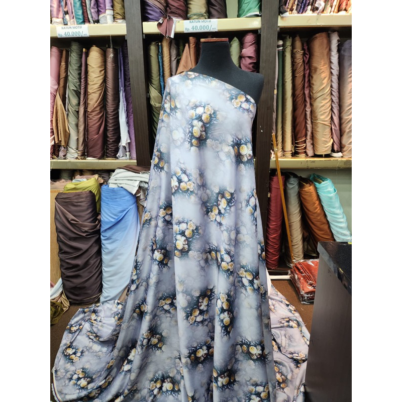 BABY DIOR SILK/BAHAN KAIN SATIN MOTIF/DIOR SILK PRINT