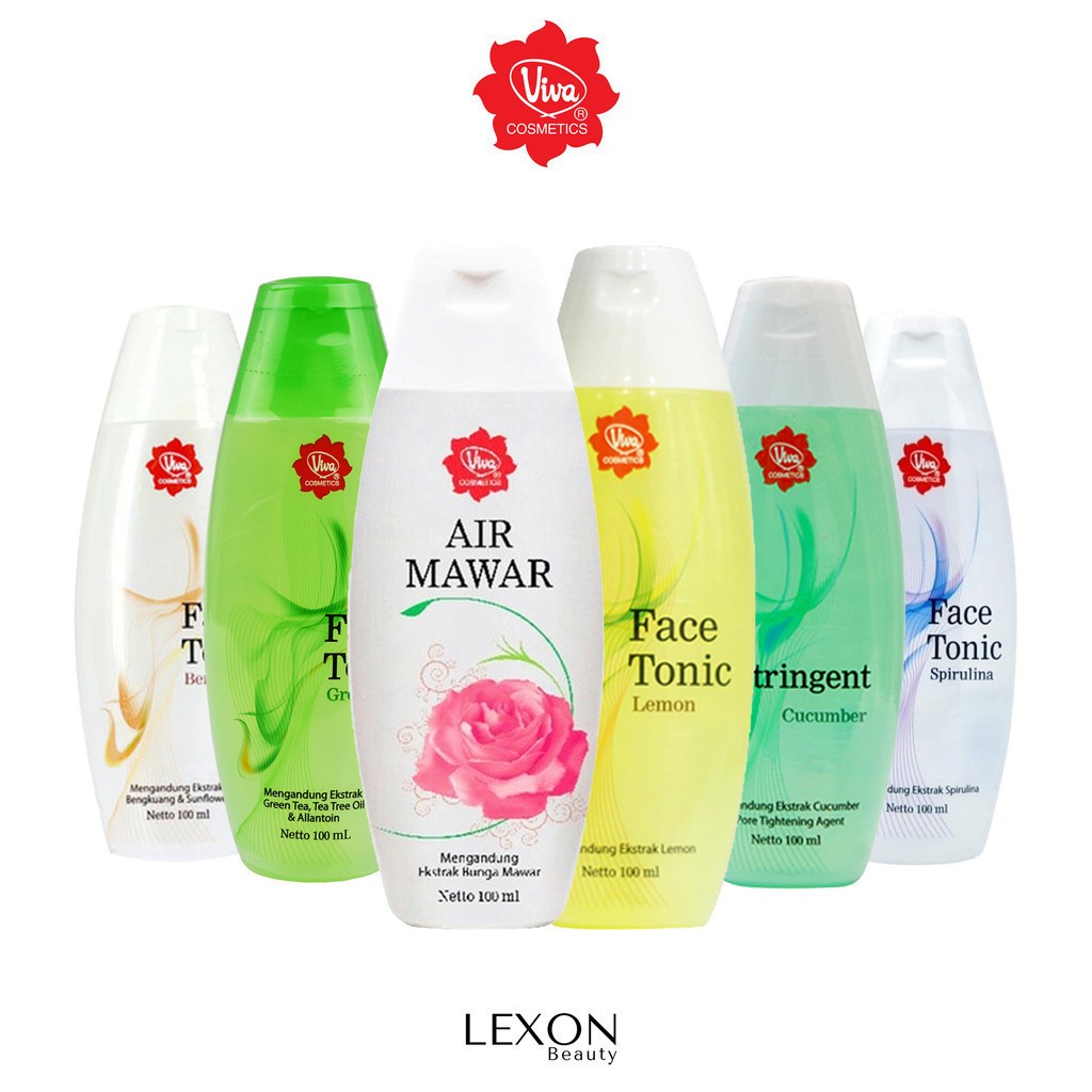 Viva Face Tonic Bengkoang/Astringent/Lemon/Air Mawar 100ML