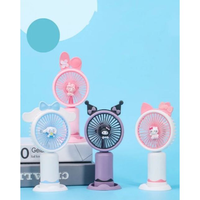 Kipas Angin Mini Dengan Dudukan Handphone Kipas Mini Kipas Portable Pendingin Kipas Saku Genggam Rec