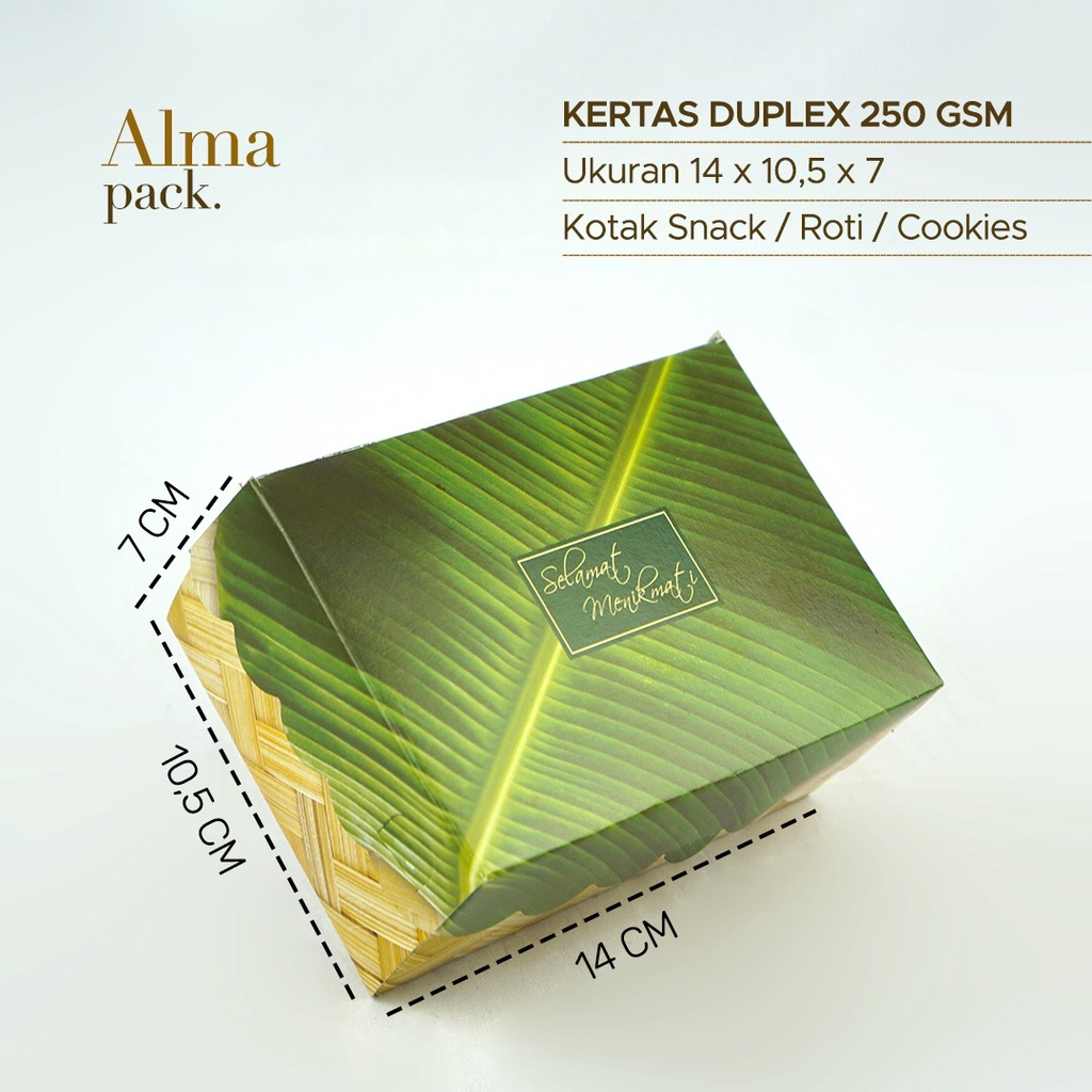 

Dus Roti Kotak Kue Cantik DAUN BESEK R3A Kotak 14x10 Box Jajan