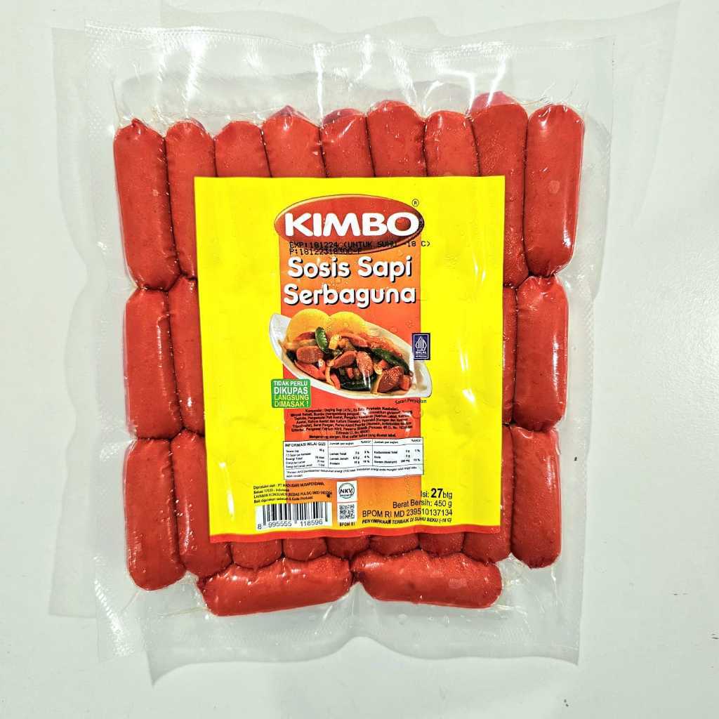 

Kimbo sosis sapi serbaguna 450gram 27pcs frozen