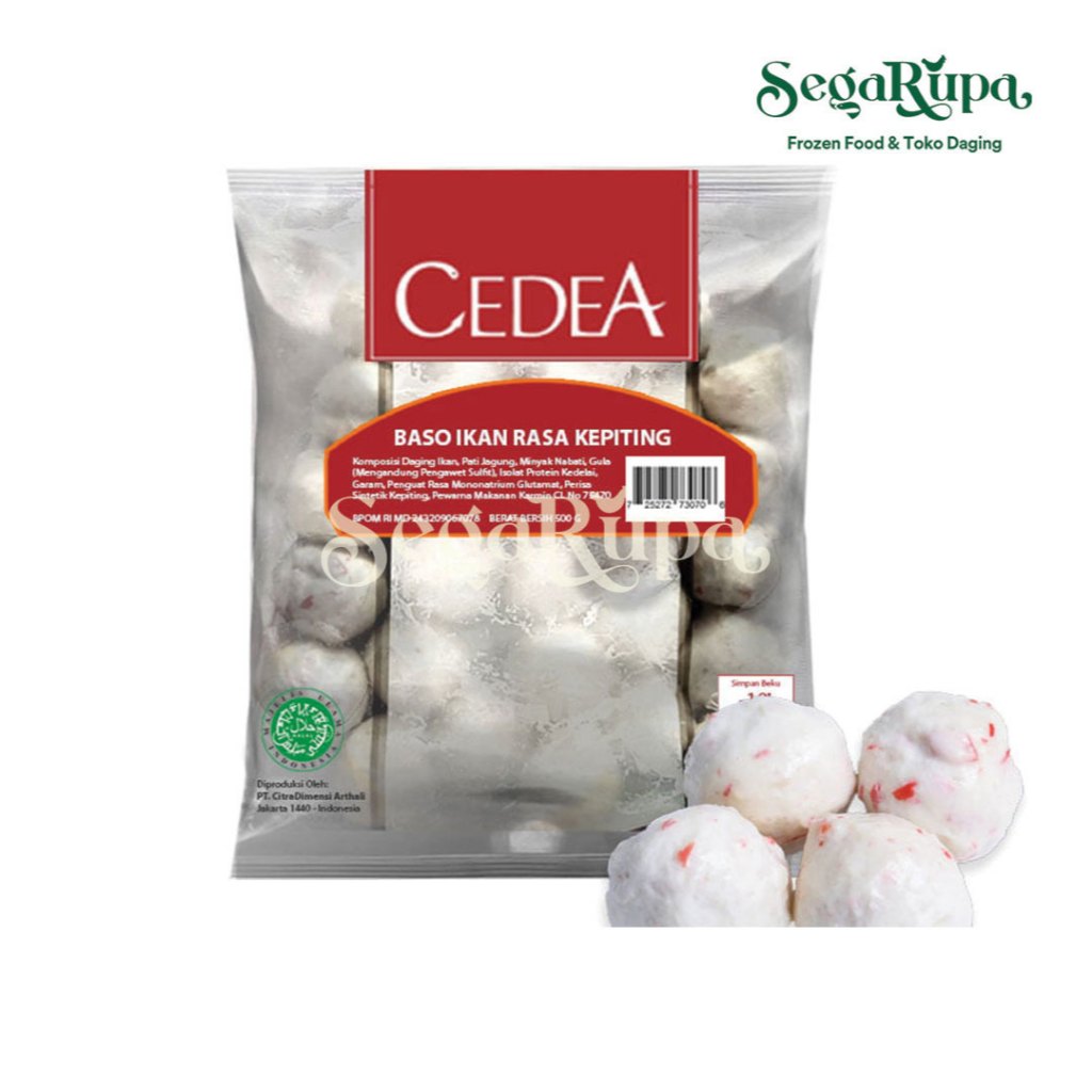 

CEDEA CRAB FISH BALL 500 Gr - SEGARUPA FROZEN & TOKO DAGING