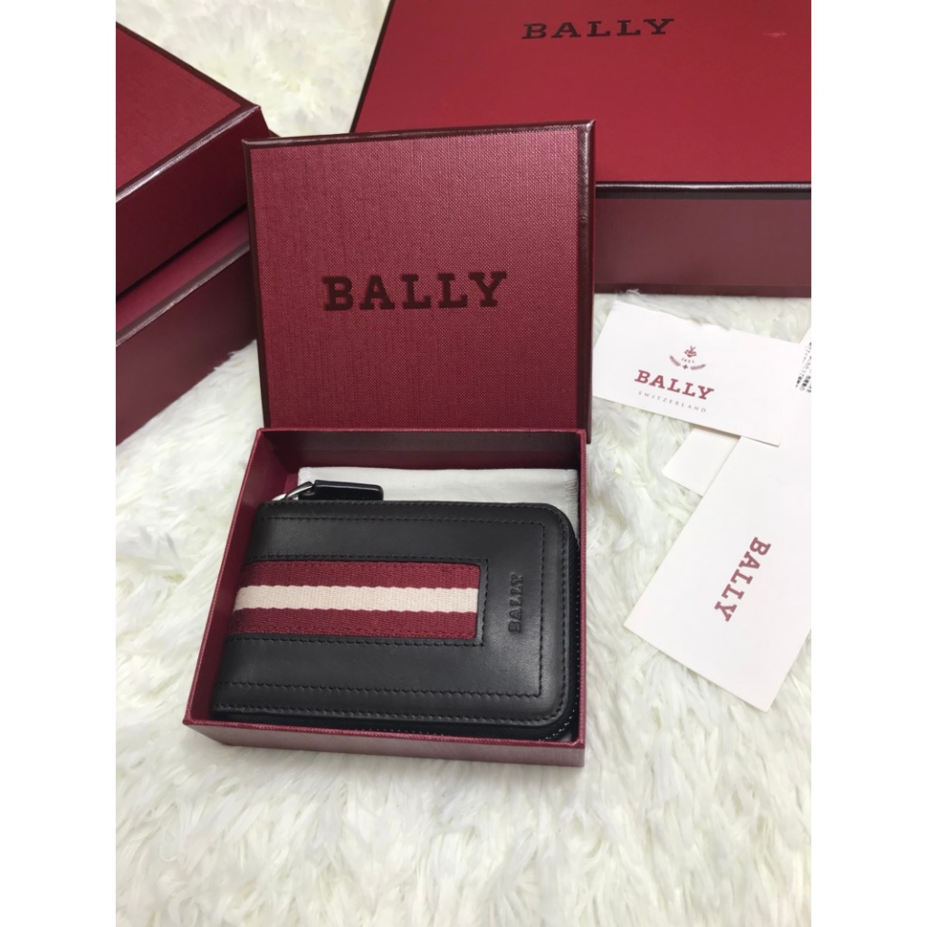Tas kunci Bally baru yang asli, tempat kartu, dompet koin, tas tangan fashion