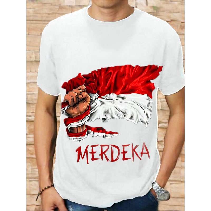 QH Kaos kemerdekaan 17 Agustusan / Kaos Merah Putih 17 Agustus - T-shirt 17 AGUSTUS / Kaos Dewasa