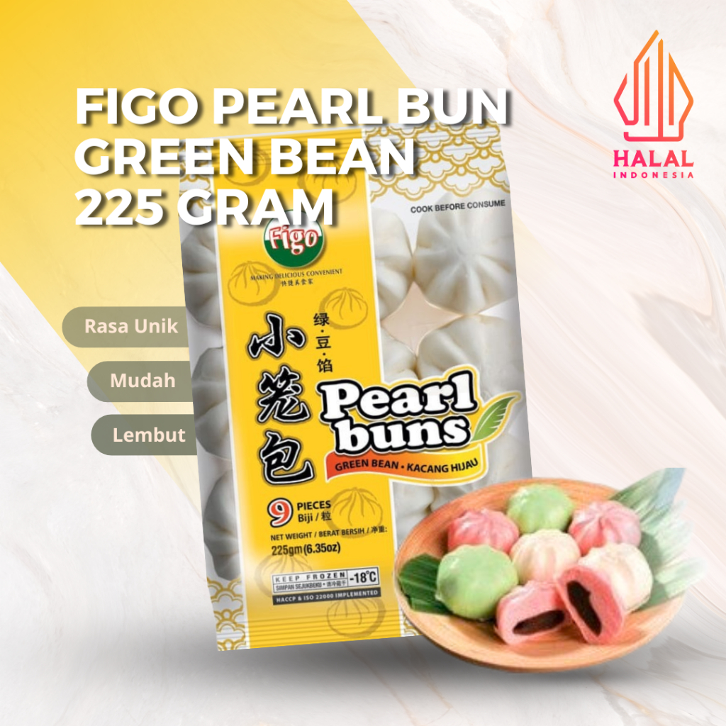 

[GROSIR] FIGO BAKPAO PEARL BUN GREEN BEAN KACANG HIJAU 225 GRAM