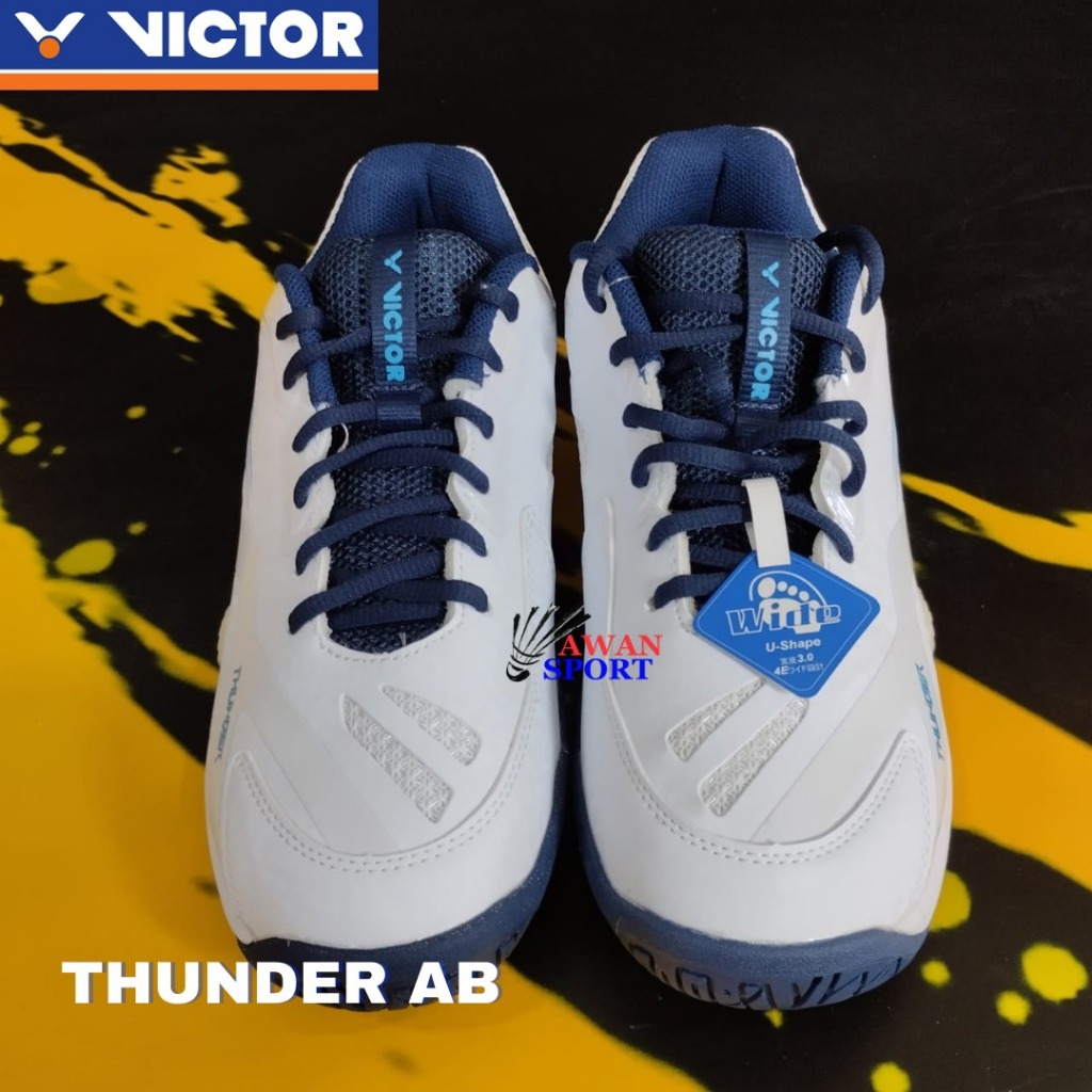 New Sepatu Badminton Victor Thunder AB (White / Putih)