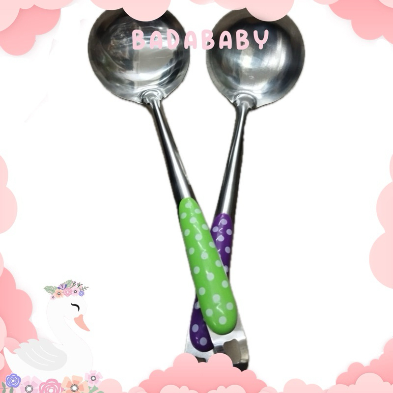 IRUS STAINLESS GAGANG POLKADOT IRUS MURAH CENTONG SAYUR PALEMBANG