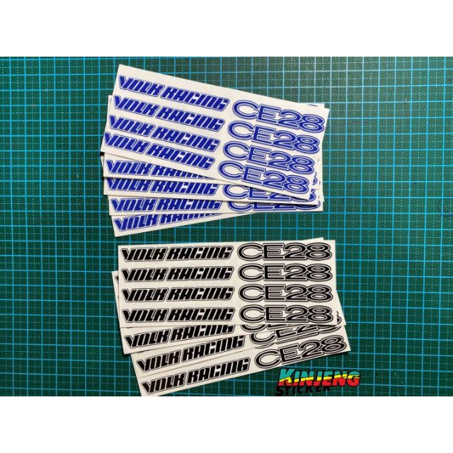 STICKER RIM RAYS VOLK RACING CE28 SEPAKET 8PCS