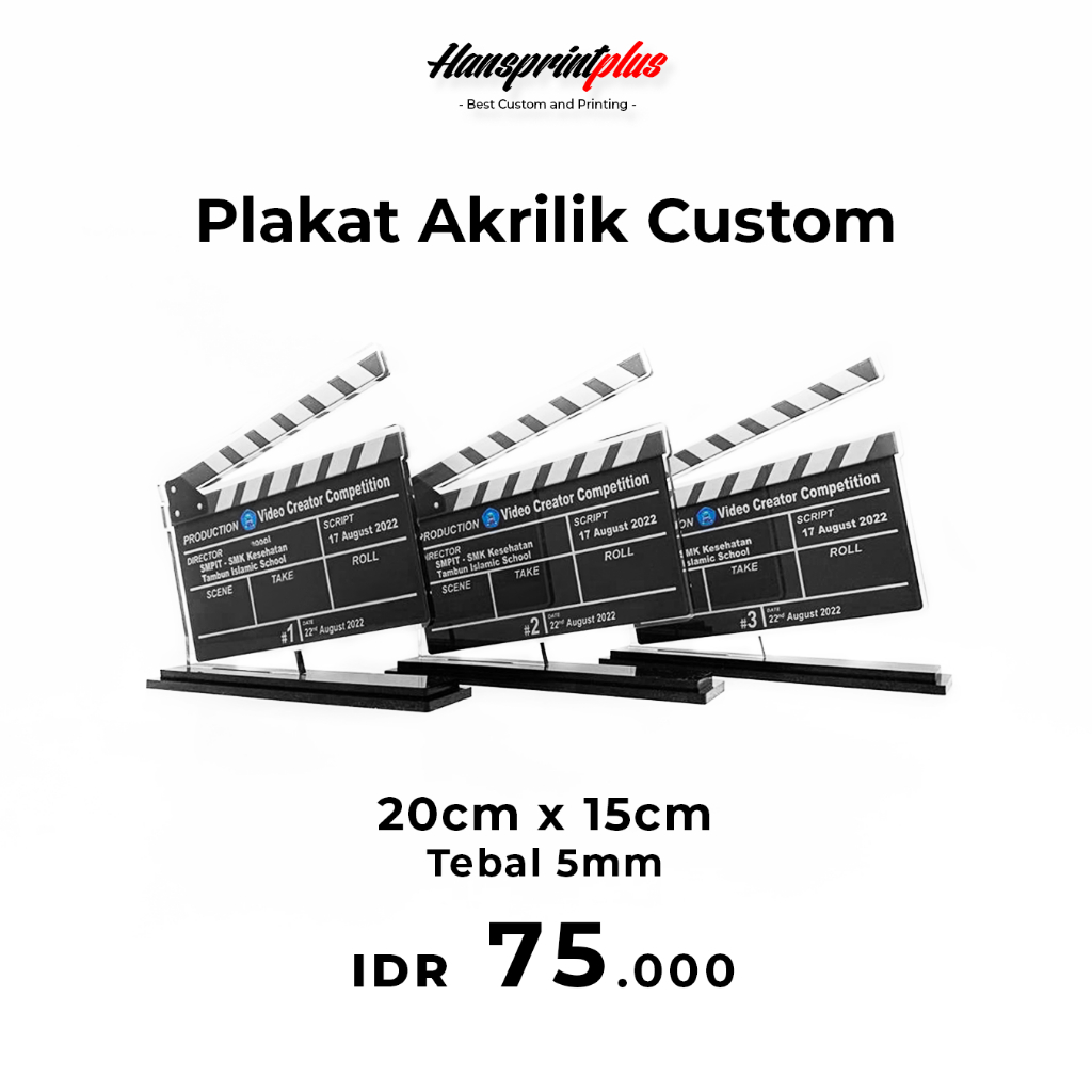 Plakat Akrilik 20x15 Tebal 5mm