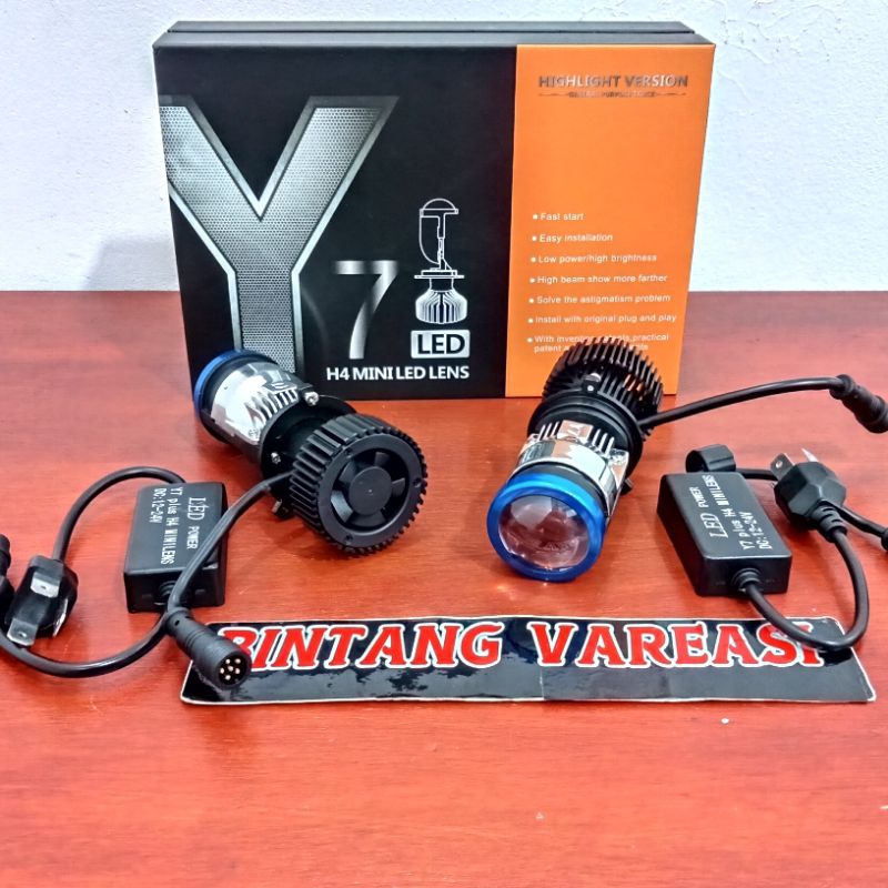 LAMPU MINI PROJIE Y7 PLUS 60 WAT H4 | HEADLAMP MINI PROJIE Y7 PLUS