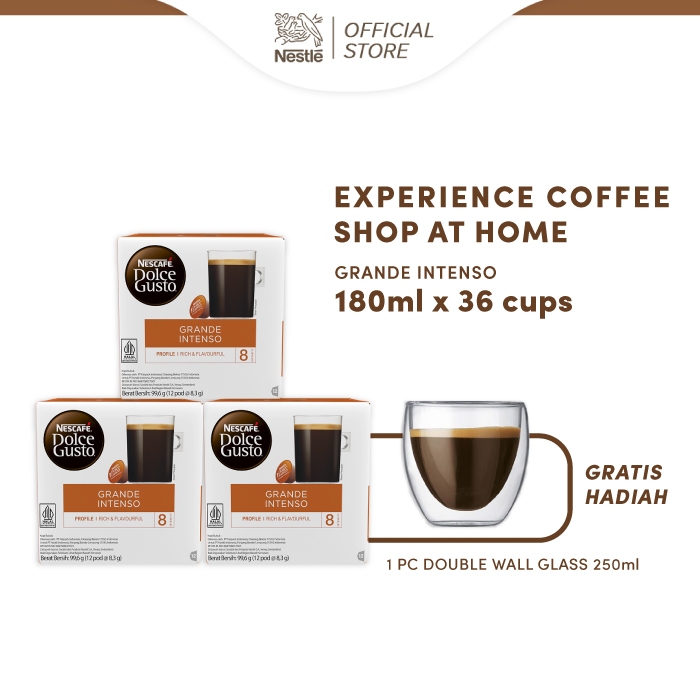 

NESCAFÉ Dolce Gusto Grande Intenso 3 Box GET Double Wall Glass 250ml