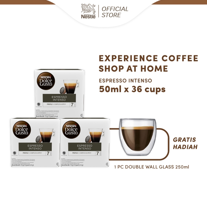 

NESCAFÉ Dolce Gusto Espresso Intenso 3 Box GET Double Wall Glass 250ml