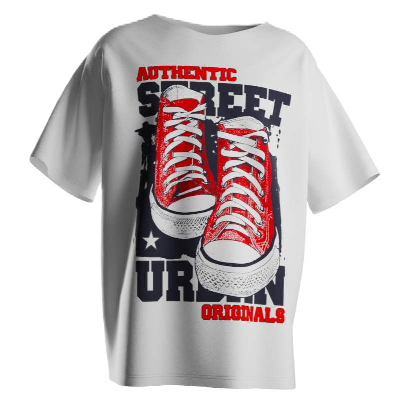 Kaos Tshirt Vintage Sepatu Putih