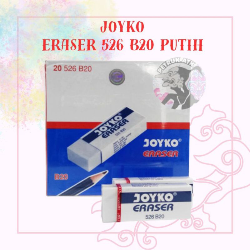 

[PCS] PENGHAPUS PENSIL / ERASER JOYKO 526 B20 PUTIH