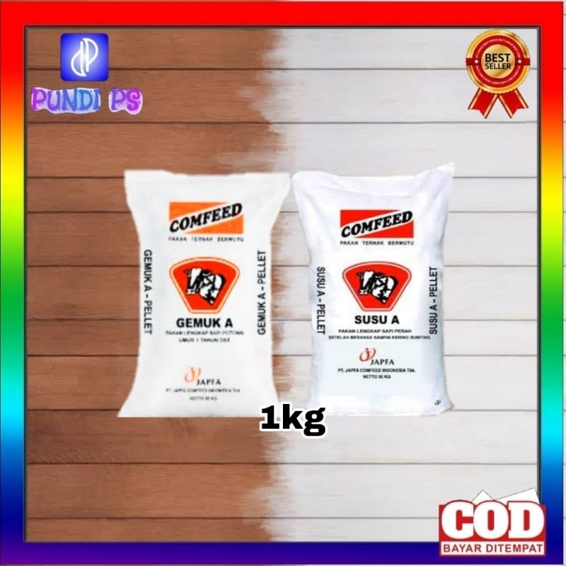 Konsentrat Sapi Kambing SUSU A GEMUK A 1KG Penggemuk Kambing Sapi Perah Pelancar Susu COMFEED