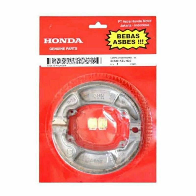 kampas rem belakang vario matic 43130KZL930 original ahm