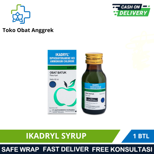IKADRYL SIRUP 100ML/OBAT BATUK BERDAHAK/OBAT BATUK ALERGI/OBAT BATUK SESAK/OBAT BATUK ANAK DEWASA
