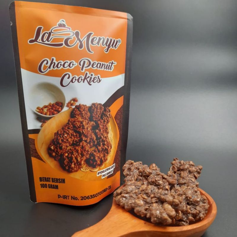 

La Menyu Kacang Coklat Choco Peanut Cookies Snack Camilan Oleh-Oleh Malang