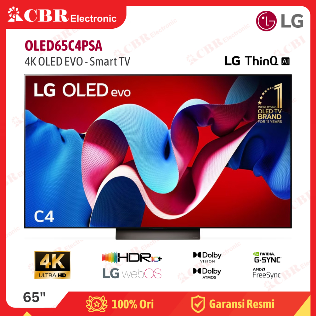 TV LG 65 Inch LED OLED65C4PSA (OLED Evo-4K Dolby Vision-Dolby Atmos)