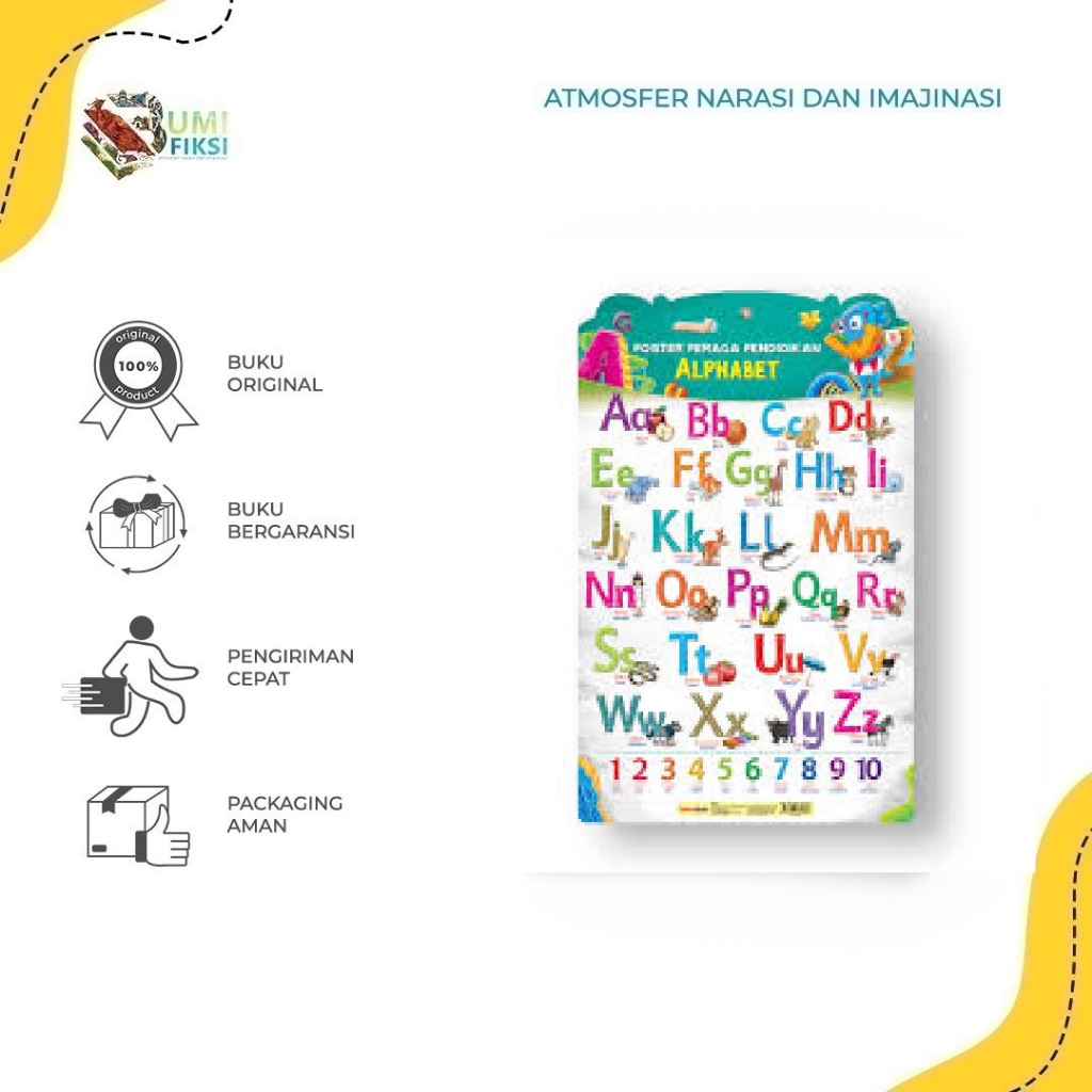 [ Promo ] Poster Anak -  Peraga Pendidikan Alphabet - Tim Wudi - Wahyu Media - Bumifiksi