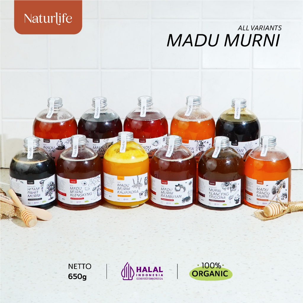 MADU MURNI RAW ASLI 650GRAM NATURLIFE ORIGINAL ALAMI TANPA CAMPURAN APAPUN RAW HONEY MINUMAN HERBAL 