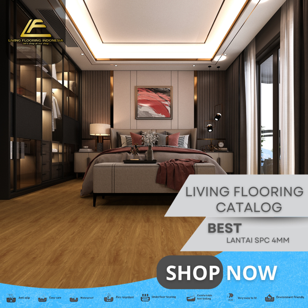 Lantai SPC Taco 4mm | Lantai Vinyl Motif Kayu