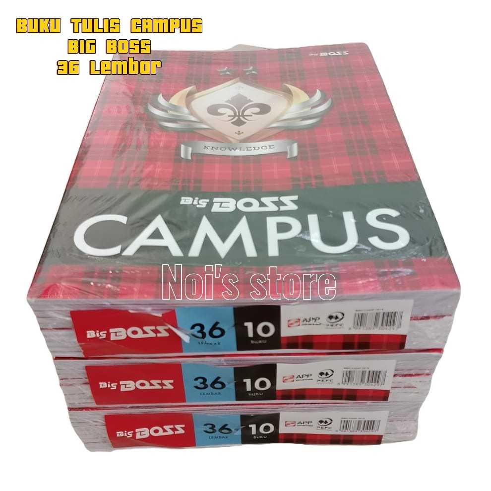 

Buku Tulis big boss 36 lembar campus notebook B5 boxy buku sekolah isi 10 pcs