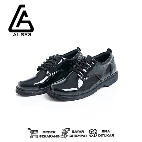 ALSES X OGUS Sepatu Pantofel Pria Dokmart Mengkilap Formal Kasual Kerja Kantoran Kondangan Nikahan