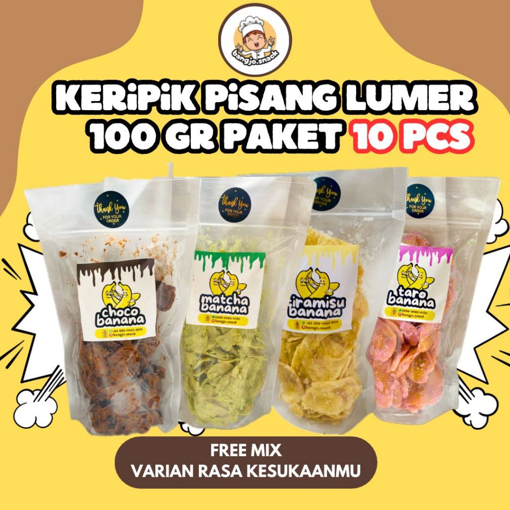 

Keripik Pisang Lumer Paket 10 PCS Pisang Colat Lumer Nagih di Lidah