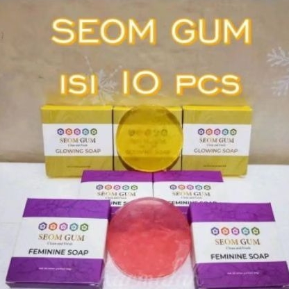 (10pcs) SABUN SEOM GUM GLOWING SOAP ORIGINAL | SEOM GUM FEMININE SOAP BPOM