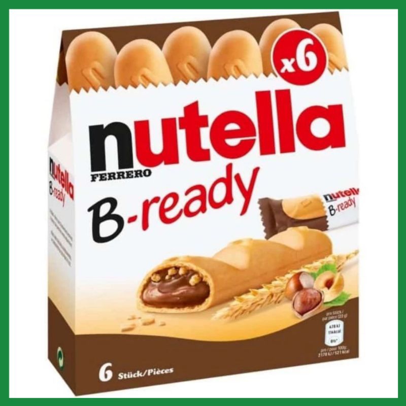 

Ferrero Nutella B - Ready - Wafer Cream Coklat Hazelnut 22gr