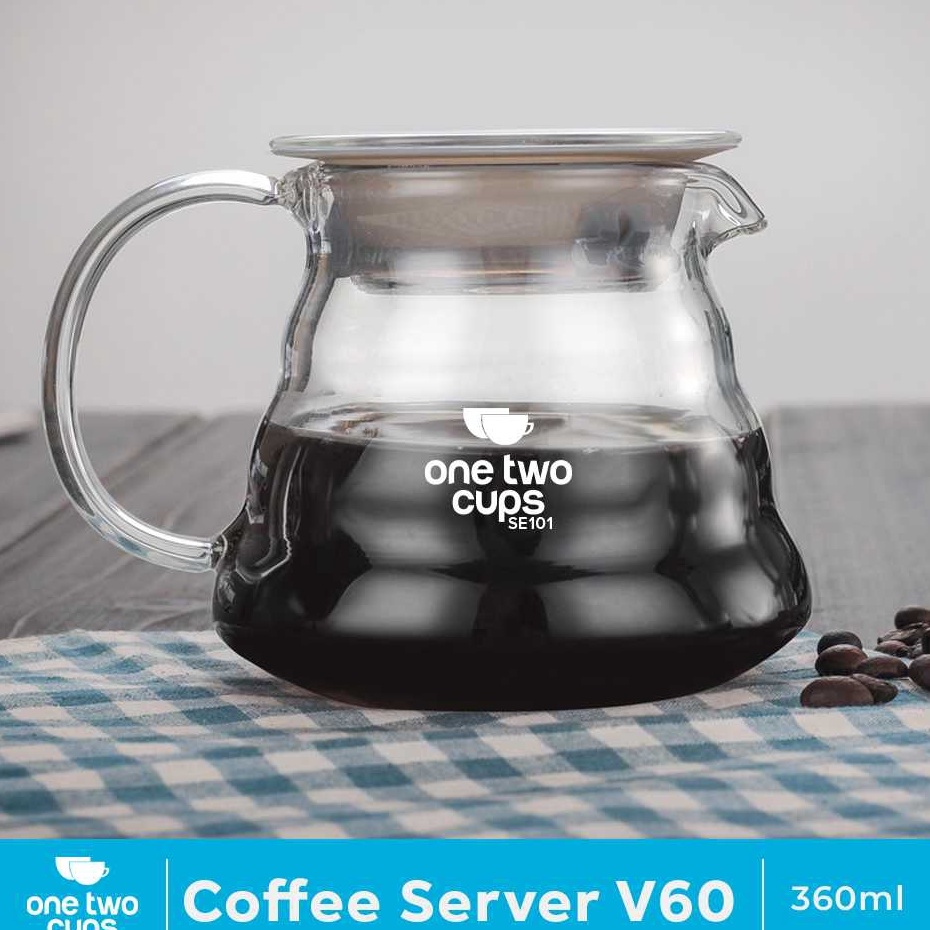 LTS Server Kopi V6 Coffee Drip Pour Over Borosilicate Glass