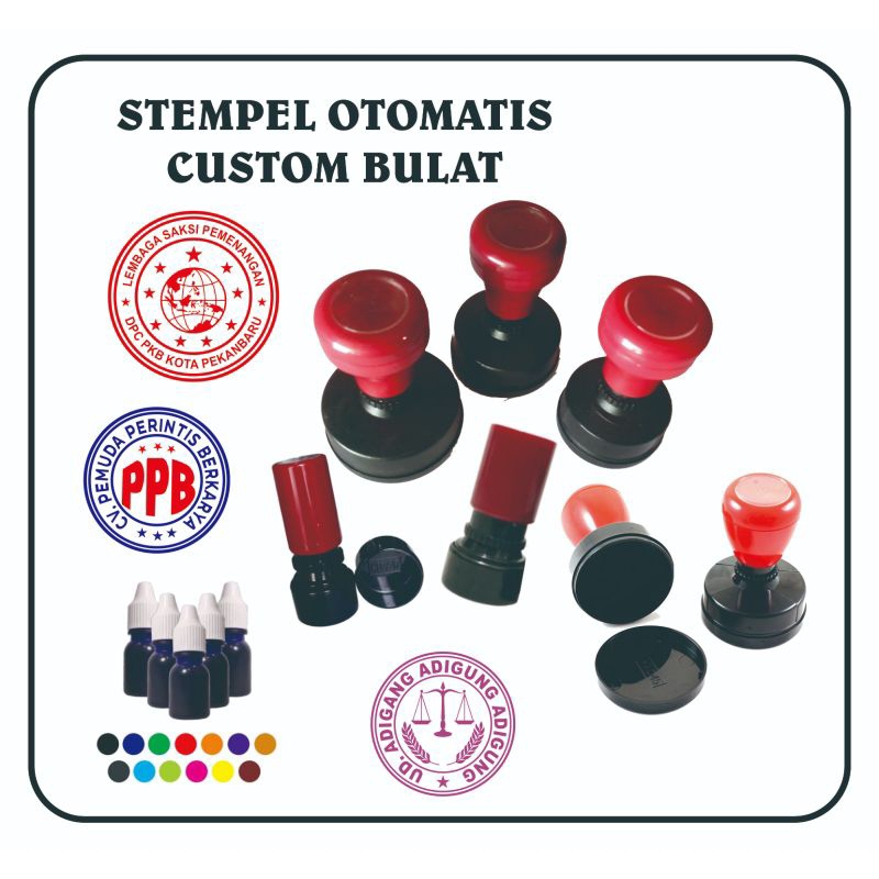 Stempel custom,cap,Stempel Otomatis Bulat custom/cap