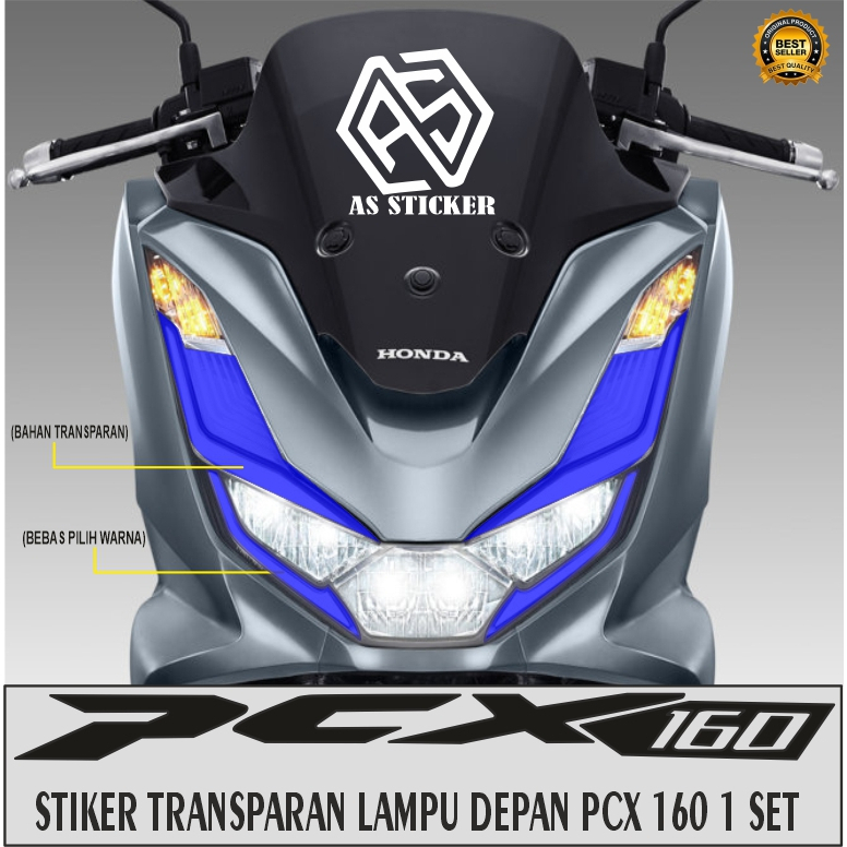STIKER LAMPU DEPAN PCX 160 / STIKER TRANSPARAN LAMPU DEPAN HONDA PCX NEW 160