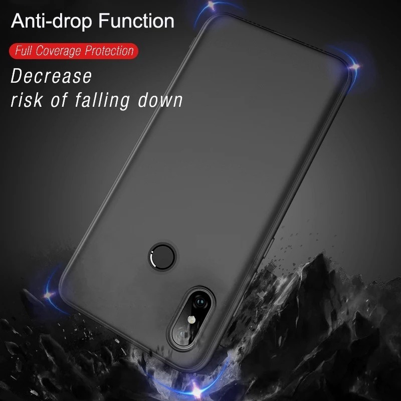 CASE XIAOMI MI 8 PRO MI8 PRO PREMIUM CASE SLIM MATTE CASE BLACK DOFF