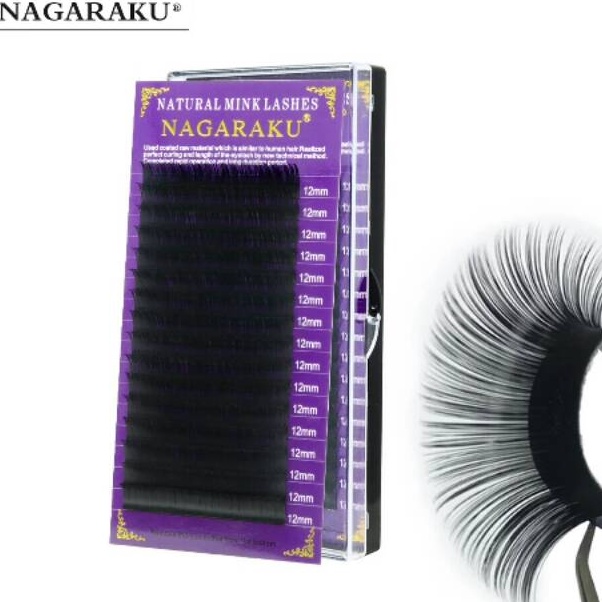 Nagaraku Mink Eyelash Extension Single Lash Purple Nagaraku premium eyelash extension bulumata