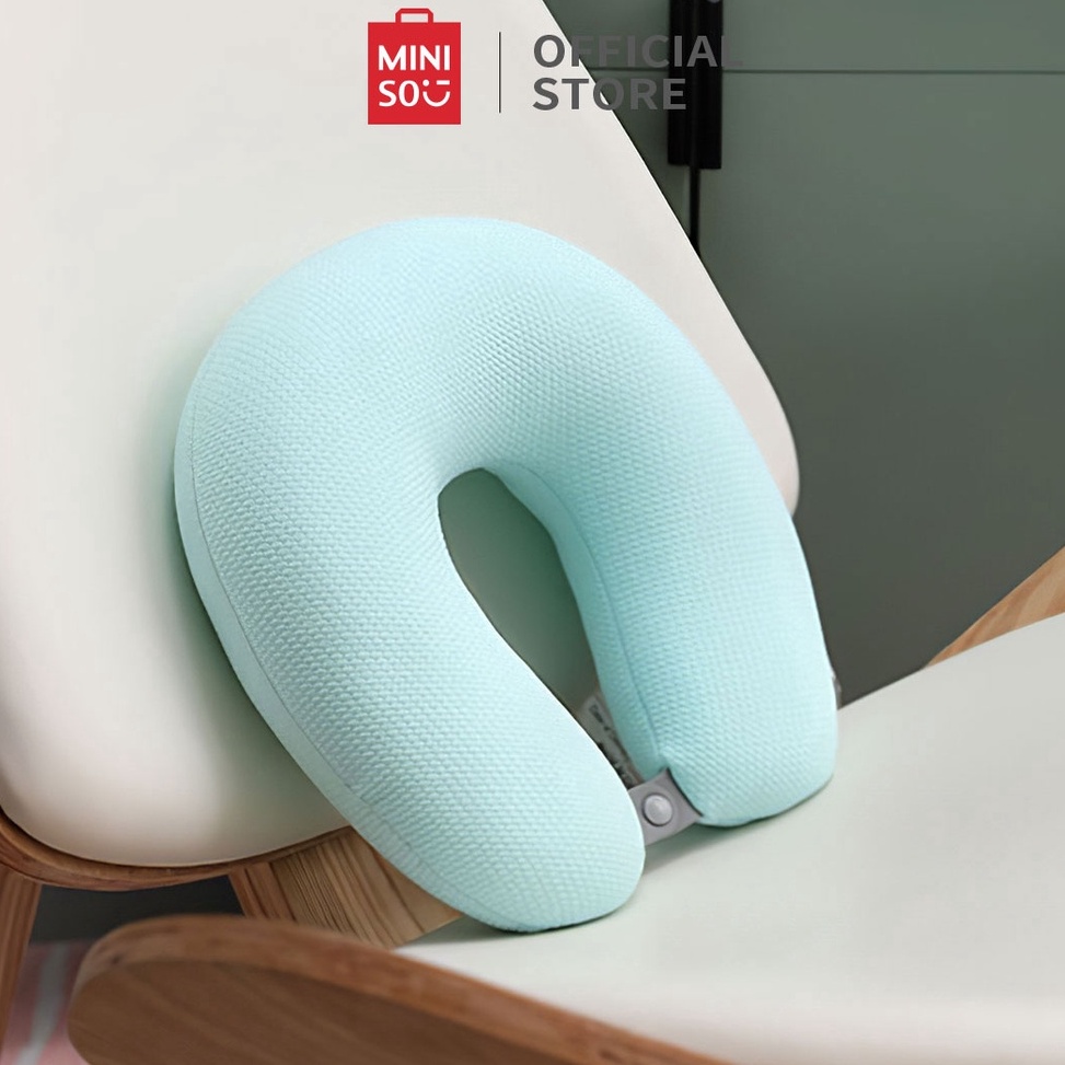 Serbuuuu MINISO Bantal Leher Travel Ushape bantal leher dewasa Tidur Siang Bantal Mewah Travel Neck 