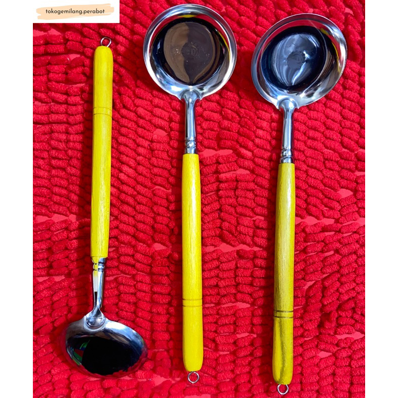 Sendok Sayur / Sinduk Sayur / Irus Sayur / Irus Kayu / Irus Stenlis