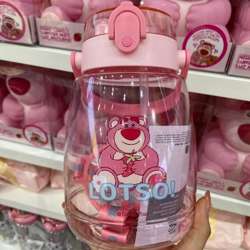 Official BALI MINISO x Lotso Botol Minum Dengan Sedotan Tumbler with Straw Lotso Tumbler Plastik Bot