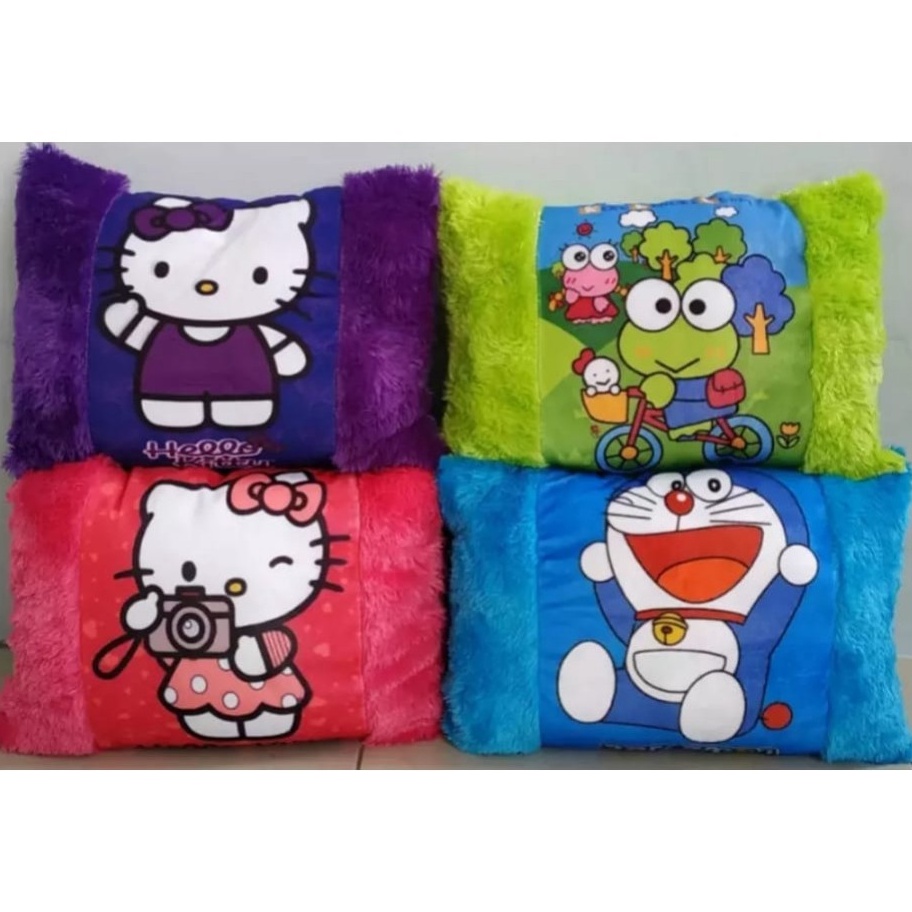 Best Terlaris Bantal Bulu Karakter isi dakron empuk Bantal Karakter bulu halus Karakter Anak Bantal 
