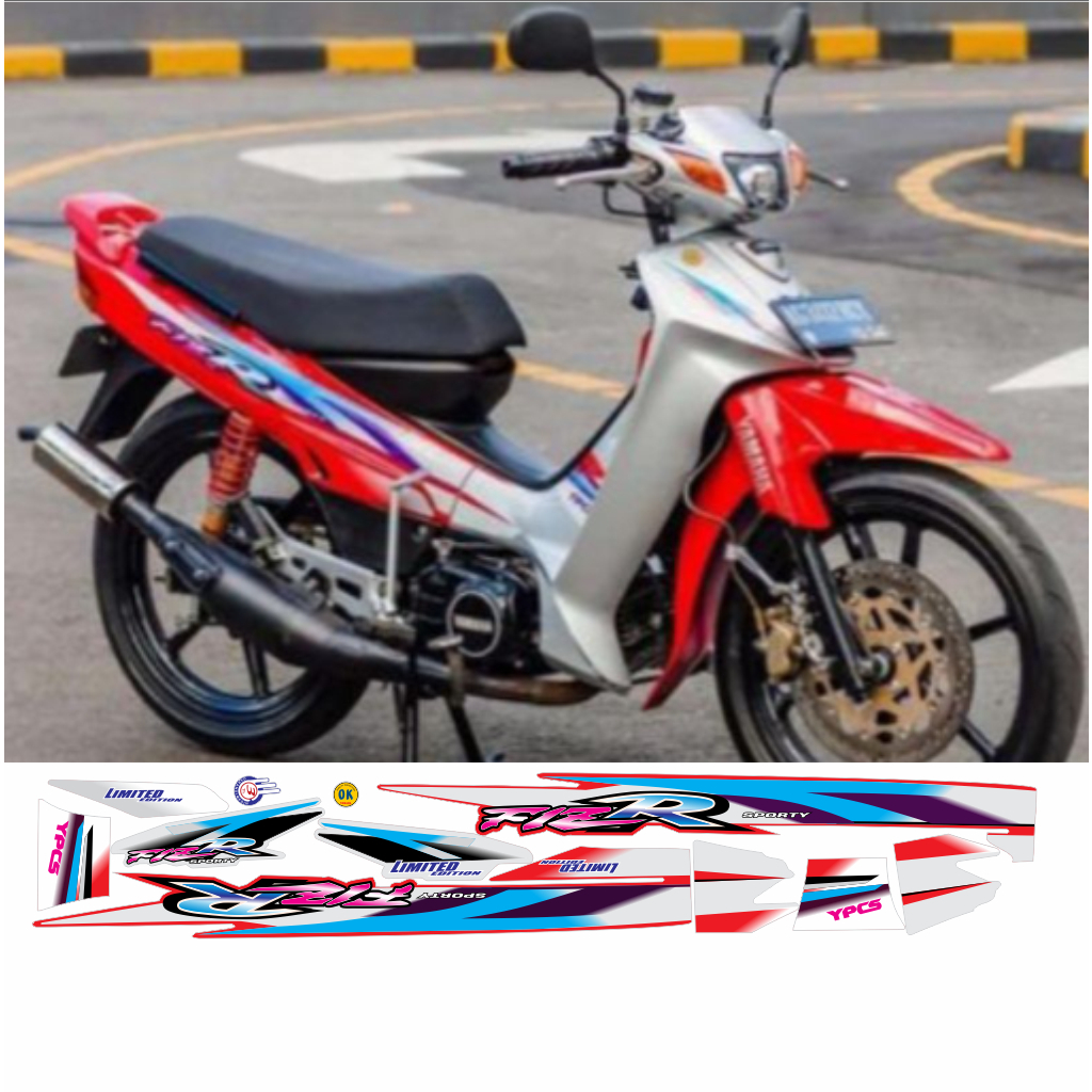 STRIPING FIZR LE CUSTOM LIMITED EDITION SILVER MERAH MURAH