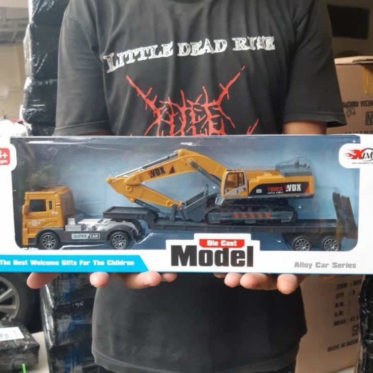 Diecast Mobil Truck Excavator Kontruksi Banan  Diecast Excavator
