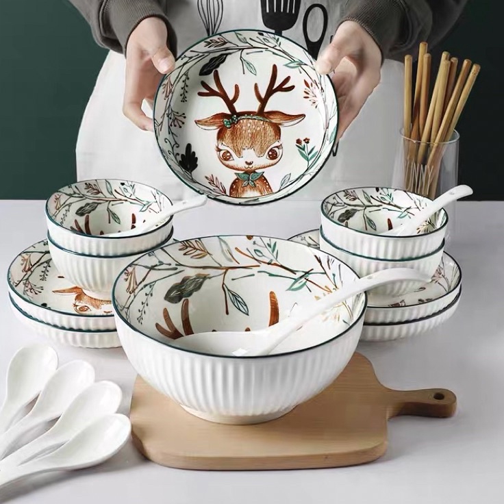Piring Makan Keramik Rusa Plate Piring Keramik New Rusa Plate Bahan Keramik Piring Set Hampers Pirin