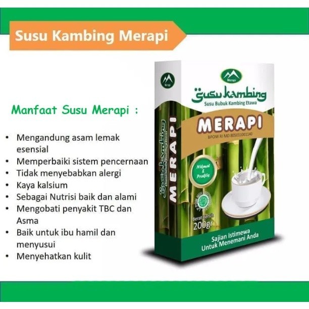 

Susu Kambing Merapi Original Herbal Penyakit Asma Maag Atasi Osteoporosis 200gr